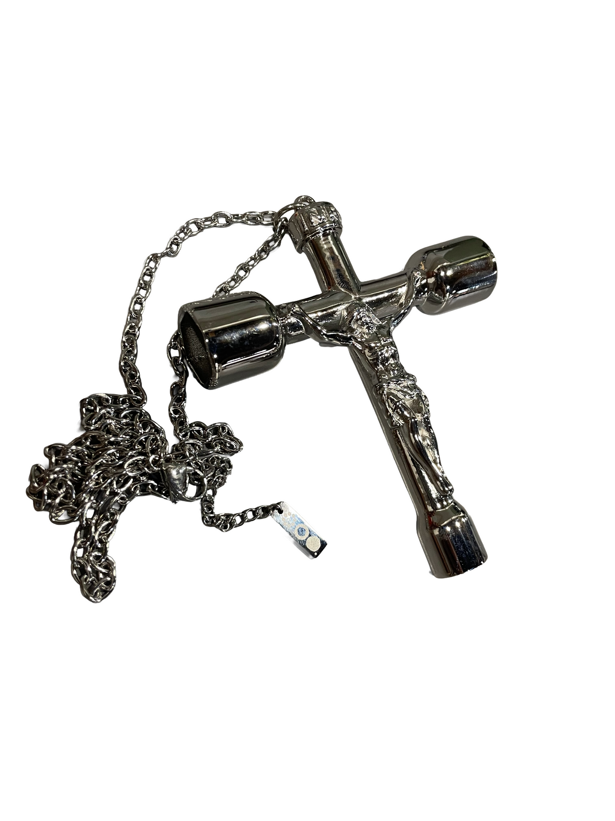 Silver Plated Crucifix Skate Tool